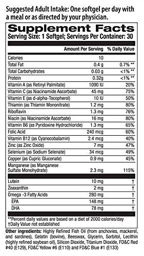Systane ICaps Eye Vitamin & Mineral Supplement, Vision Health Formula, 30 Softgels