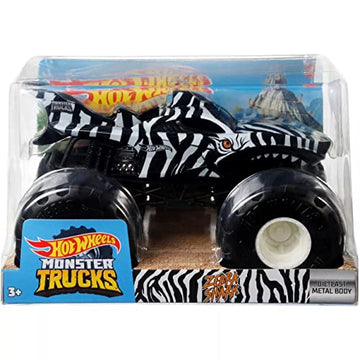 Vehículo de Juguete Hot Wheels Monster Trucks, 1:24 Zebra Shark