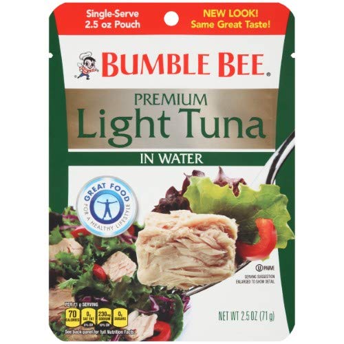 Bumble Bee Premium Light Tuna in Water 2.5 Oz (Pack of 6)