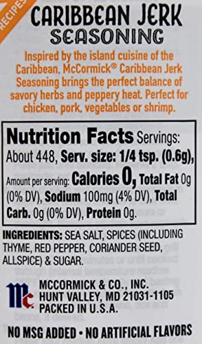 McCormick Caribbean Jerk Seasoning, 9.5 Ounce