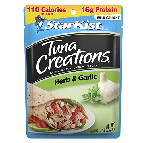 StarKist Tuna Creations, Herb and Garlic, 2.6 oz pouch (Pack of 24) (Packaging May Vary)