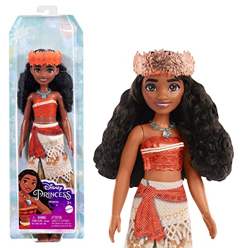 Mattel Disney Princess Dolls,Moana Posable Fashion Doll with Sparkling Clothing and Accessories,Disney Movie Toys