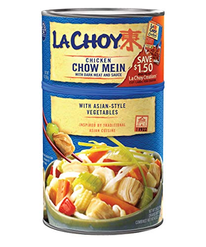 La Choy Chicken Chow Mein with Vegetable Sauce & Chicken Bi-Pack Dinner 42 oz (Pack of 12)