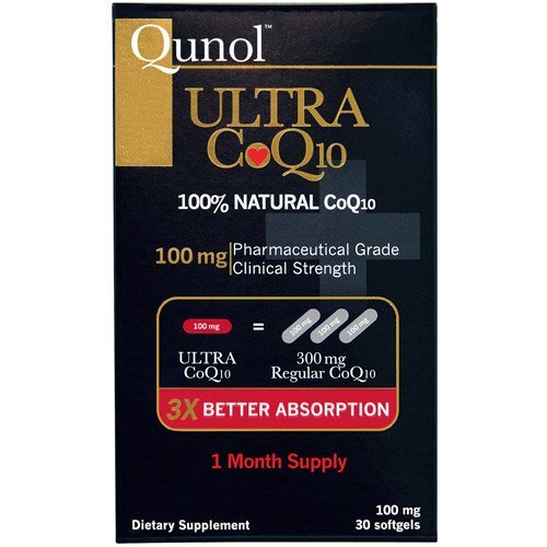 Qunol Ultra CoQ10-100% Soluble Coq10 100mg - 3X Better Absorption Coenzyme Q10-30 Softgels (Pack of 3) 90 Day Supply