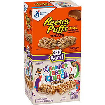 Reese's Puffs & Cinnamon Toast Crunch Cereal Bar Treats (30 ct.)