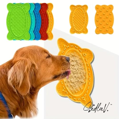 SEDLAV Pet Licking Mat by Pet Supplies - Lick Pad for Pets, Creative Dog Slow Food Mat with Engaging Design - Excellent for Pet Relief, Stimulating Meal Time & Dental Health