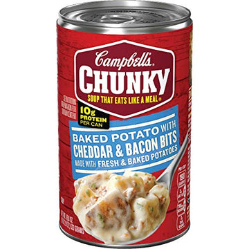 Campbell's Chunky Baked Potato with Cheddar & Bacon Bits Soup, 18.8 oz. Can