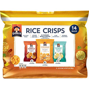 Quaker Rice Crisps Savory Variety Pack, 14 single serve bags(Pack of 1)