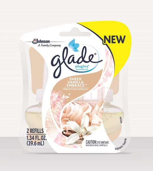 Glade Plug-Ins Sheer Vanilla Embrace Scent Air Freshener Refill 1.34 Oz. Liquid