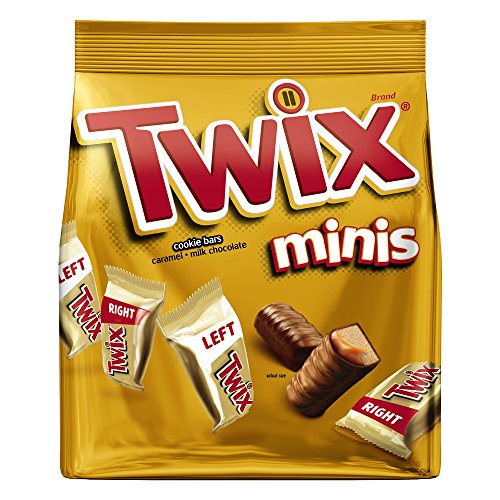 TWIX Minis Size Caramel Chocolate Cookie Candy Bars Bulk Pack, Sharing Size, 9.7 oz Bag (Pack of 8)