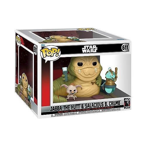 Funko Pop! Movie Moment: Star Wars - Return of The Jedi 40th Anniversary, Jabba The Hutt & Salacious B. Crumb, Multicolor