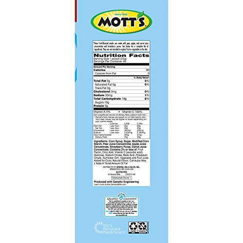 Mott's Medleys Fruit Flavored Snacks, Assorted Fruit, Value Pack, 40 Pouches, 32 oz (Pack of 3)