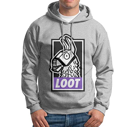 Fortnite-Loot Llama Obey Men's Hoodie Long Sleeve Pullover Hooded Sweatshirt for Men
