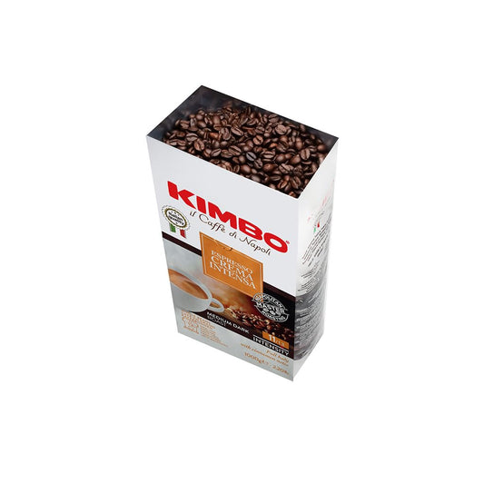 Kimbo Espresso Crema Intensa Whole Bean Coffee - Blended and Roasted in Italy - Medium to Dark Roast with a Full Body Cinnamon Flavor - 2.2 lbs Bag