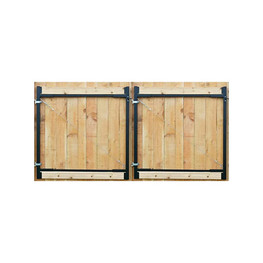 2 set Adjust-A-Gate - Steel Frame DIY Gate Building Kit - Fits gates 36” to 72” wide, up to 6’ tall - New Black Color - AG72LTP