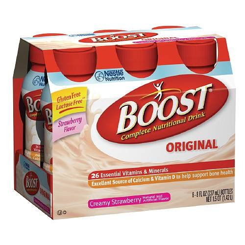 Boost Original, Complete Nutritional Drink, Bottles, Creamy Strawberry 6 ea (Pack of 3)