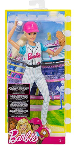 Barbie Ultra-Flexible Baseball Doll with Mitt