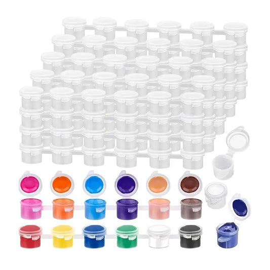 SEDLAV 60 pcs Deluxe Acrylic Paint Tray Palette with Lid - Innovative Design for Seamless Mixing and Blending - Durable and Portable Artistic Palette for Acrylic Paints - Ideal for Artists