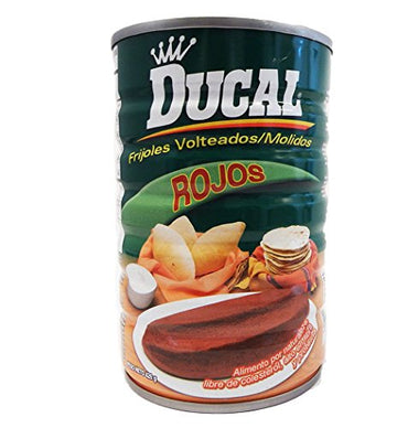 Ducal Refried Red Beans 15 oz - Frijoles Rojos Refritos (Pack of 18)
