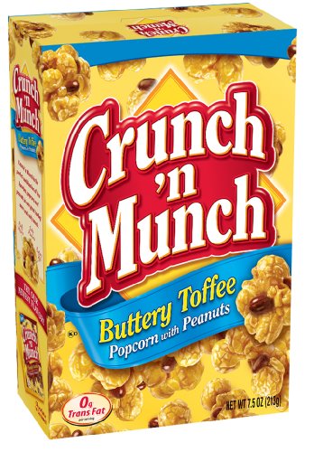 Crunch 'n Munch Butter Toffee Popcorn, 7.5-Ounce Boxes (Pack of 12)