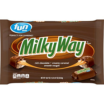 MilkyWay Fun Size Milk Chocolate Candy Bars, 18.47 oz Bag