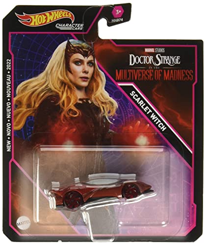 Hot Wheels Character Cars Marvel Scarlet Witch Toy Vehicle for Ages 3 and Up