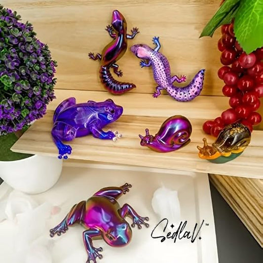 SEDLAV Artistic Animal Epoxy Resin Bend Kit: Snail, Frog, and Lizard Designs for Creative Home Decor and DIY Projects