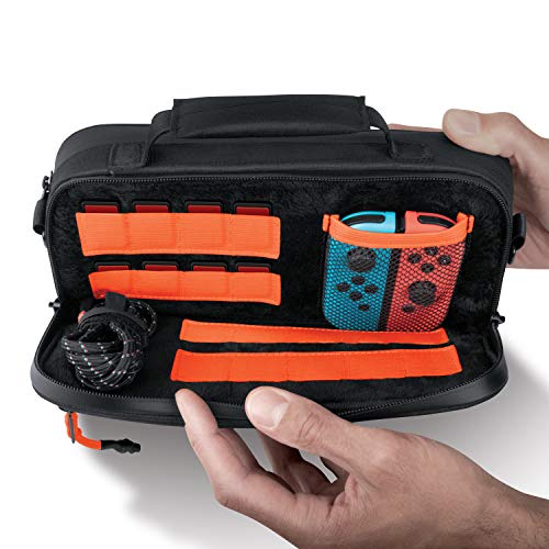 bionik BNK-9030 Commuter Reinforced Tactile Bag for Nintendo Switch and Accessories, Black