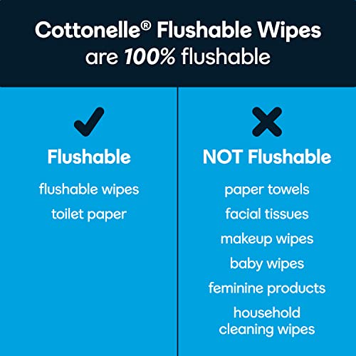 Cottonelle Freshfeel Flushable Adult Wet Wipes, 8 Flip-Top 42-Count Packs (336 Wipes Total)