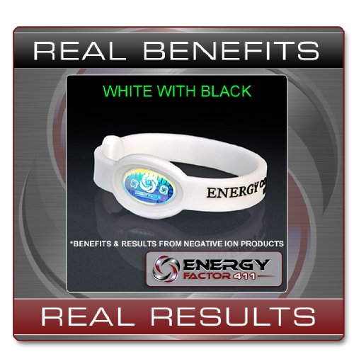 Energy Factor Bracelet (Extra Small, White with Black) B1G1 Free!!!