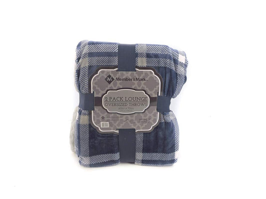Membem's Mark 2 Pack Lounge Oversized Throws (Checkboard, 60