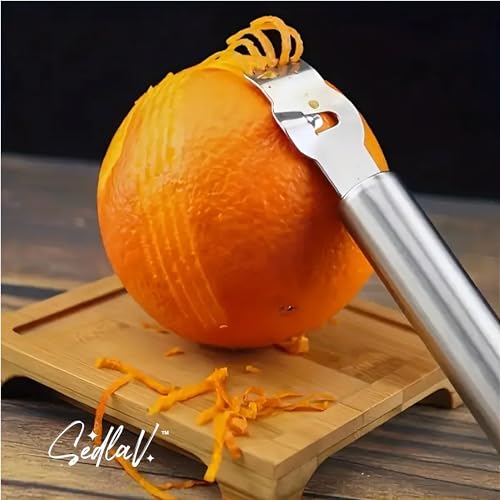 SEDLAV Stainless Steel Lemon Zester Grater - Citrus Fruit Grater for Effortless Zesting and Zest Collection