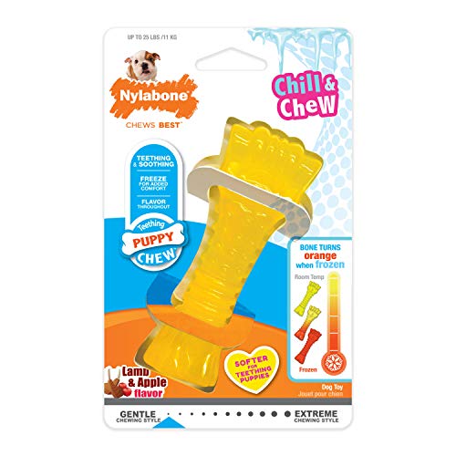Nylabone Puppy Chew Freezer Dog Toy Lamb & Apple Small/Regular (1 Count)