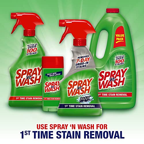 Spray 'n Wash Pre-Treat Laundry Stain Remover, 22 Fl Oz (Pack of 4)