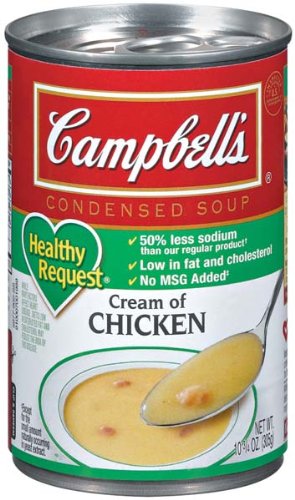 Campbells Healthy Request Condensed Cream of Chicken Soup - 10.75 oz. can, 24 per case