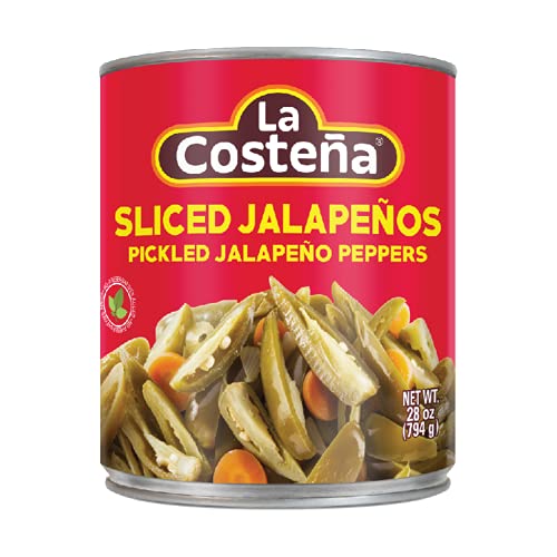 La Costena Jalapeno Peppers Sliced, 28 oz (6)