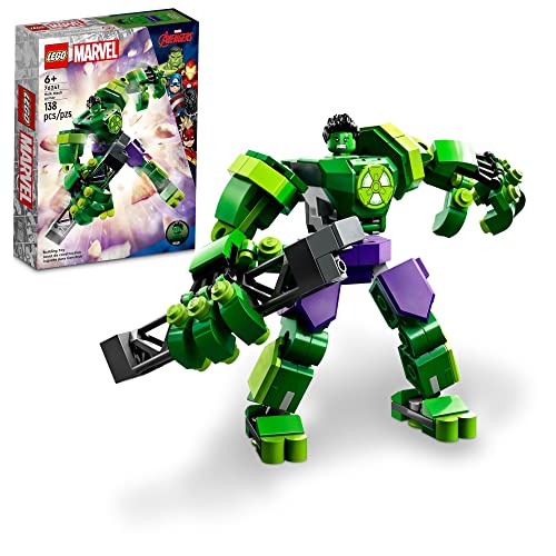 LEGO Marvel Hulk Mech Armor 76241, Avengers Action Figure Set, Collectable Super Hero Buildable Toys for Boys and Girls Ages 6 Plus, Gift Idea