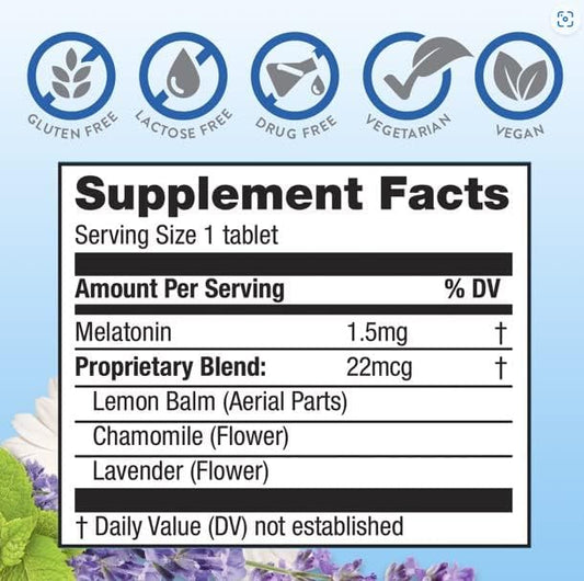 MidNite Sleep Health for Occasional Sleeplessness, 30 Chewable Cherry Tablets (Pack of 3)