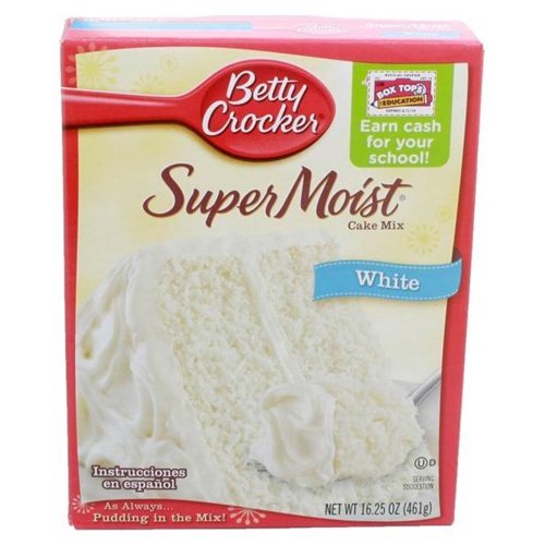 Betty Crocker Supermoist White Cake Mix, 16.25 Ounce -- 12 per case.