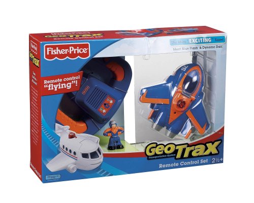 Fisher-Price Remote Control GeoAir Plane Blue Flash and Dynamo Dan