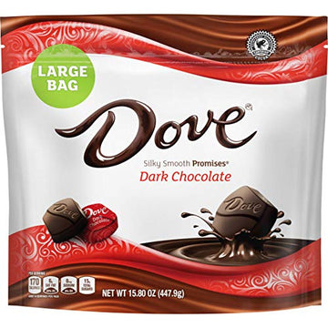 DOVE PROMISES Dark Chocolate Candy 15.8-Ounce Bag (Pack of 8)