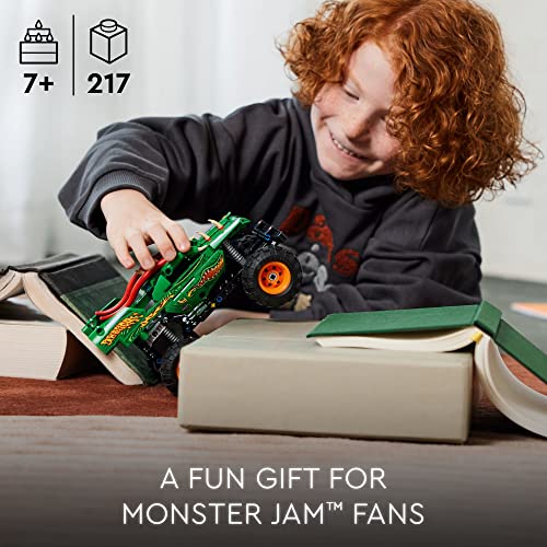 LEGO Technic Monster Jam Dragon Monster Truck Toy for Boys and Girls, 2in1 Racing Pull Back Car Toys for Off Road Stunts, Kids Birthday Gift Idea, Great Activity for Kids, 42149
