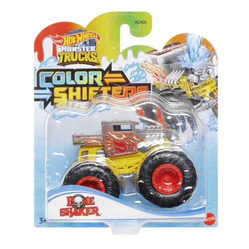 Hot Wheels Monster Trucks Bone Shaker Color Shifters 2022 New Sealed 1:64