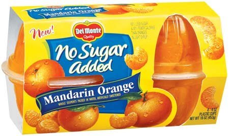 Del Monte Mandarin Oranges No Sugar Added 4ct - 2 Pack
