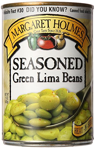 Margaret Holmes Seasoned Medium Green Lima Beans, 15 Ounce (Pack of 12)