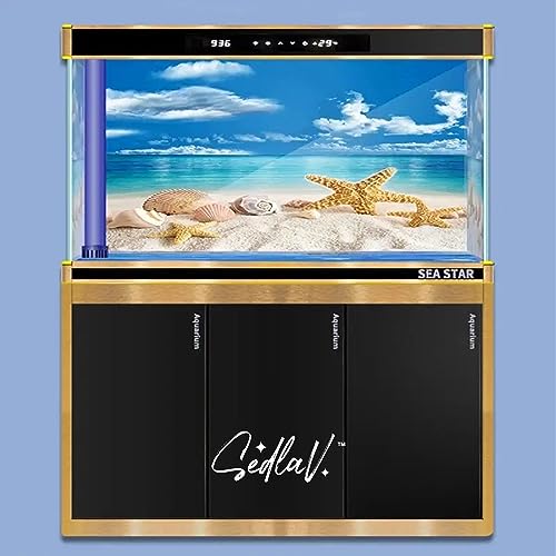 SEDLAV KSY Fish Tank Background Poster - Vibrant Aquarium Decor, High Definition Fish Tank Accessories, Fishing Poster - Adhesive & Durable Material, Easy to Attach, Natural Look Design