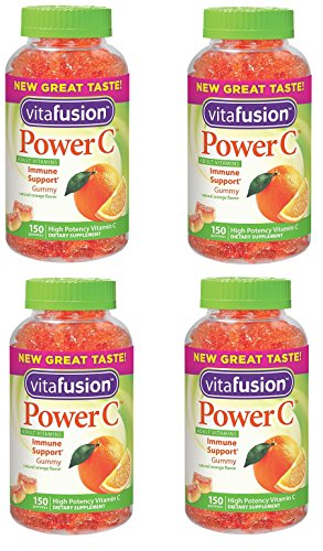 Vitafusion Power C, Gummy GBMast Vitamins for Adults, 150 Count (Pack of 4)