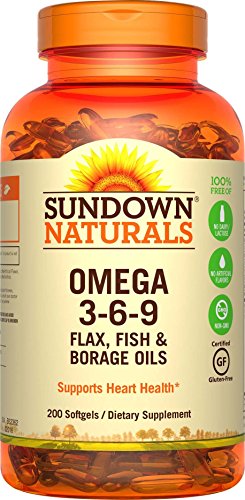 Sundown Omega 3-6-9 Soft Gels, 200 Count