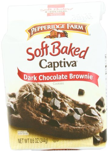 Pepperidge Farm Soft Baked Cookies, Captiva Dark Chocolate Brownie, 8.6-ounce (pack of 5)