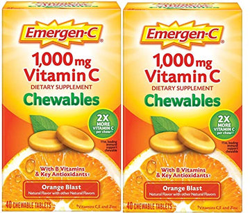 Alacer EmergenC Orange Chewable Vitamin C (2 Pack)